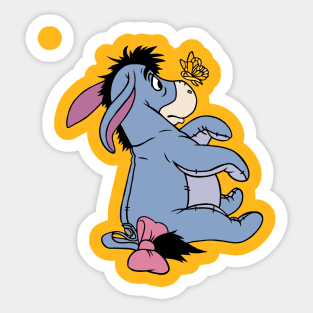 Donkey with Awareness Ribbon Awareness Ribbon (Yellow) Sticker